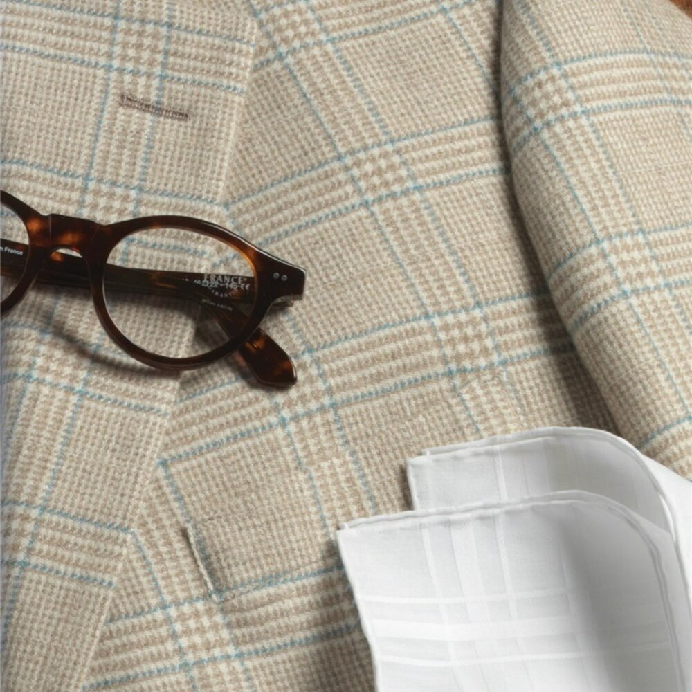 Ben Silver Charleston CreamGlen Plaid Cashmere Sport Coat Sz 43 R 100% Cashmere - Picture 4 of 13